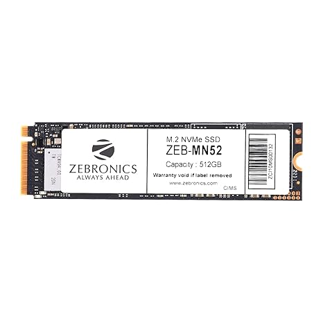ZEBRONICS 512GB M.2 NVMe (2280) SSD Pre Owned
